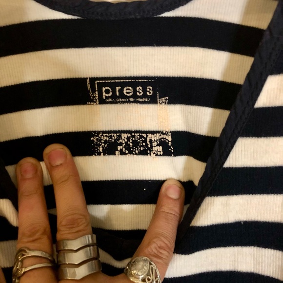 Striped V Neck Cami - Picture 3 of 3